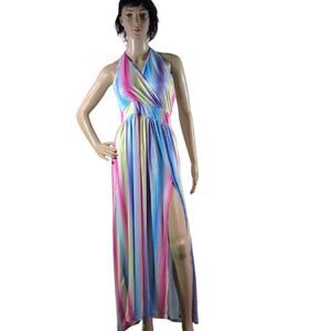 Colorful Striped Maxi Dress